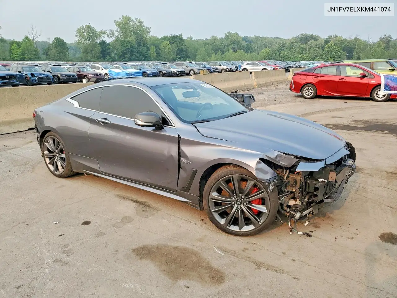2019 Infiniti Q60 Red Sport 400 VIN: JN1FV7ELXKM441074 Lot: 61517096