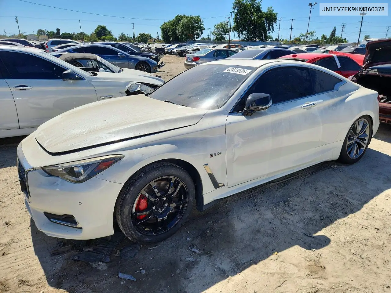2019 Infiniti Q60 Red Sport 400 VIN: JN1FV7EK9KM360378 Lot: 62423036