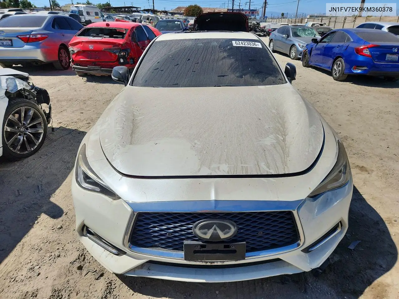 2019 Infiniti Q60 Red Sport 400 VIN: JN1FV7EK9KM360378 Lot: 62423036