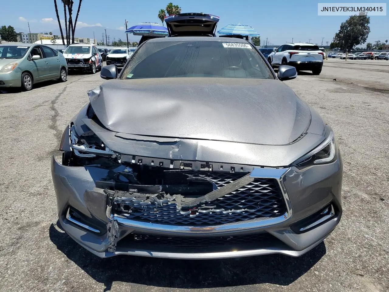 2020 Infiniti Q60 3.0T Luxe VIN: JN1EV7EK3LM340415 Lot: 56835506