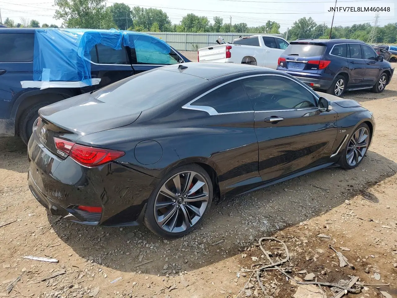 2020 Infiniti Q60 Red Sport 400 VIN: JN1FV7EL8LM460448 Lot: 61033836