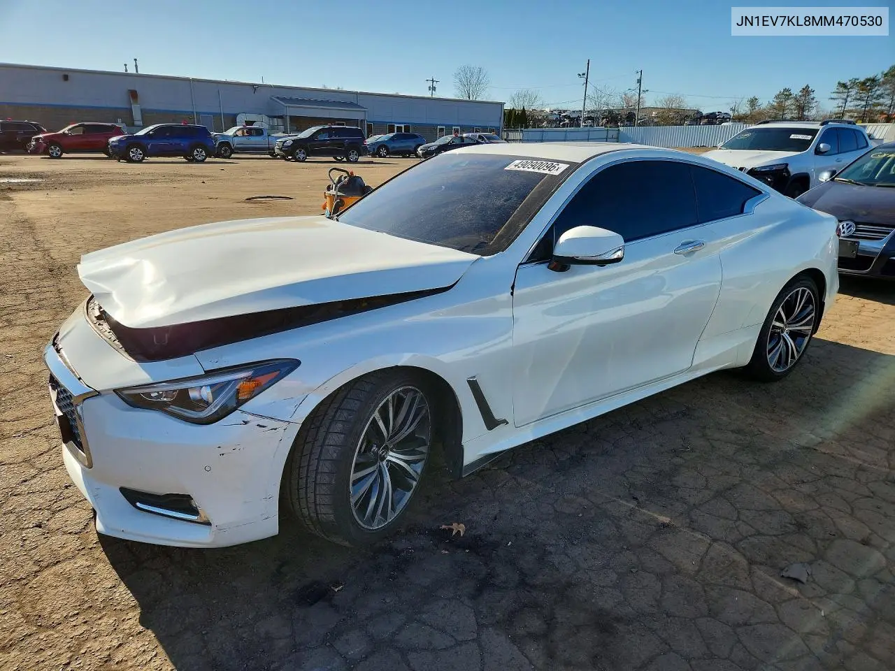 2021 Infiniti Q60 Luxe VIN: JN1EV7KL8MM470530 Lot: 49090096
