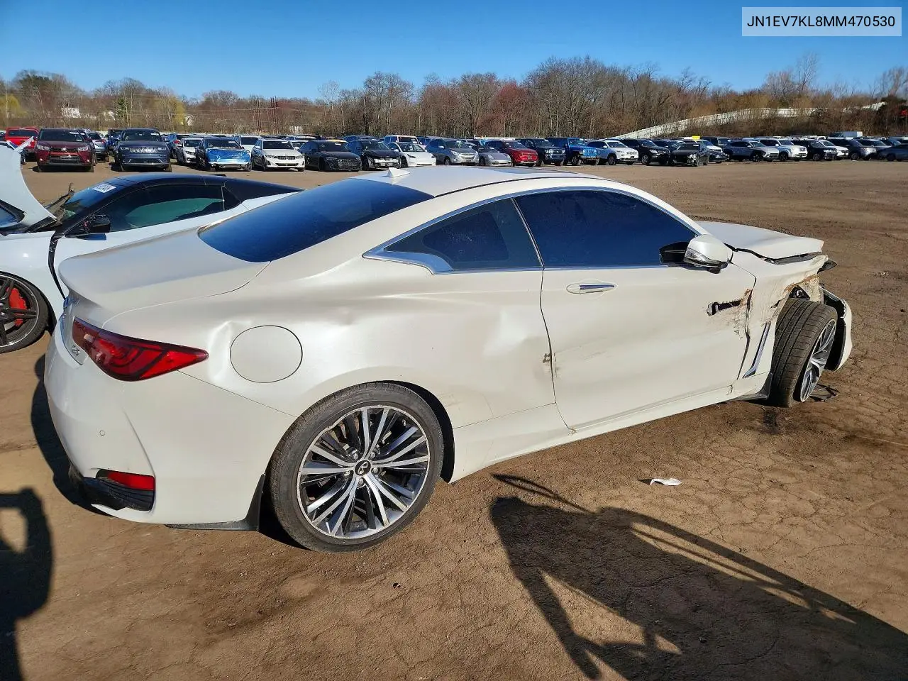 2021 Infiniti Q60 Luxe VIN: JN1EV7KL8MM470530 Lot: 49090096
