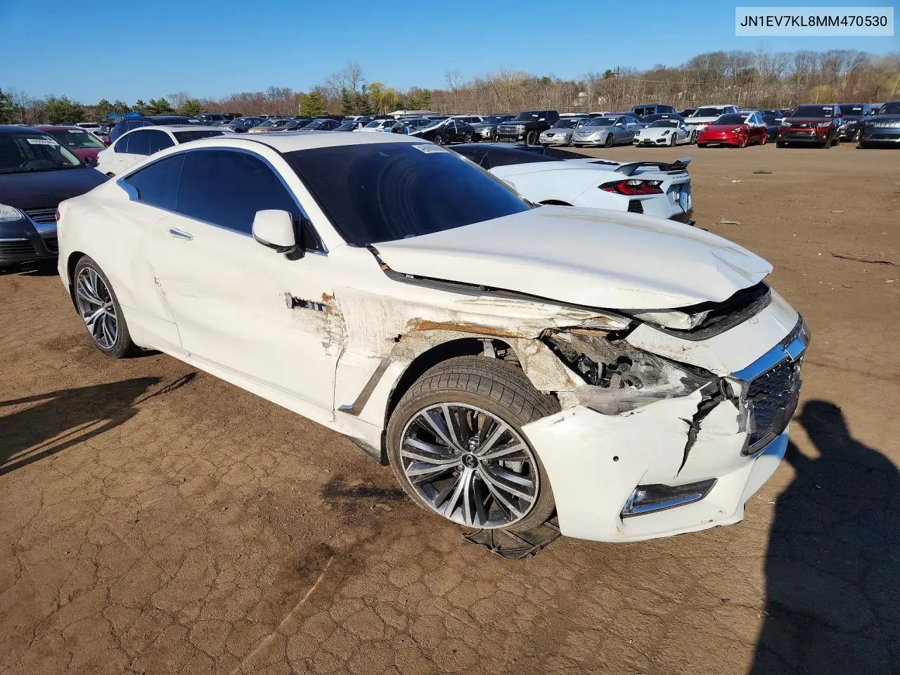 2021 Infiniti Q60 Luxe VIN: JN1EV7KL8MM470530 Lot: 49090096