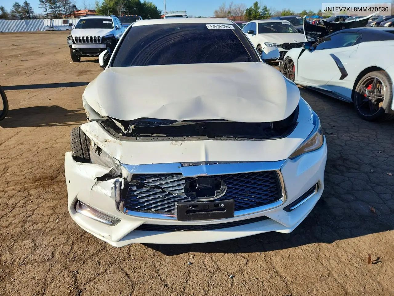 2021 Infiniti Q60 Luxe VIN: JN1EV7KL8MM470530 Lot: 49090096