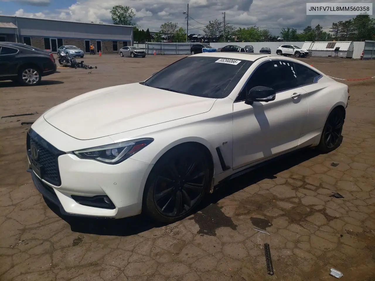 2021 Infiniti Q60 Red Sport 400 VIN: JN1FV7LL8MM560358 Lot: 55266066
