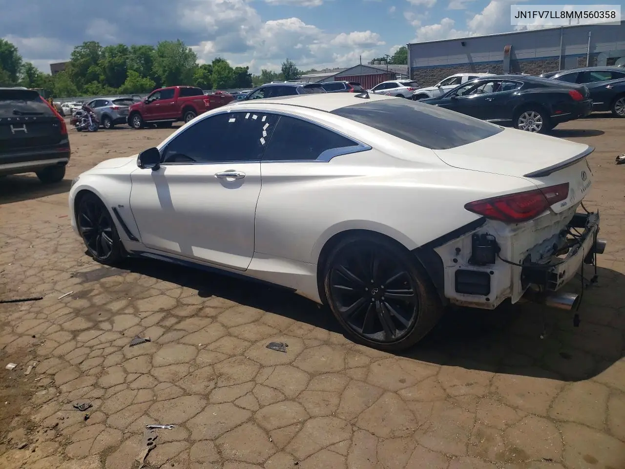2021 Infiniti Q60 Red Sport 400 VIN: JN1FV7LL8MM560358 Lot: 55266066