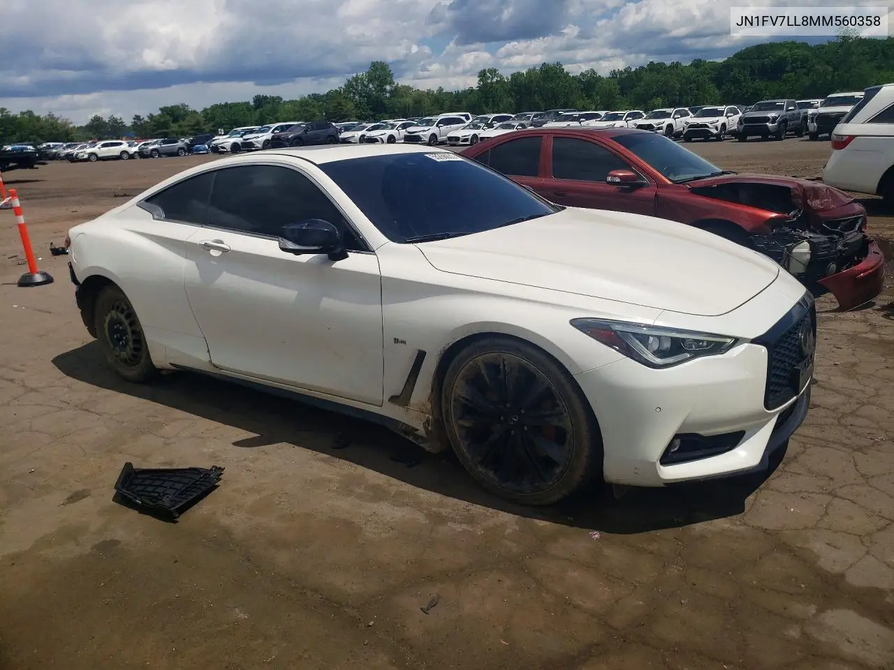 2021 Infiniti Q60 Red Sport 400 VIN: JN1FV7LL8MM560358 Lot: 55266066