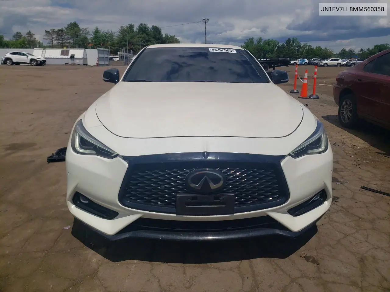 2021 Infiniti Q60 Red Sport 400 VIN: JN1FV7LL8MM560358 Lot: 55266066