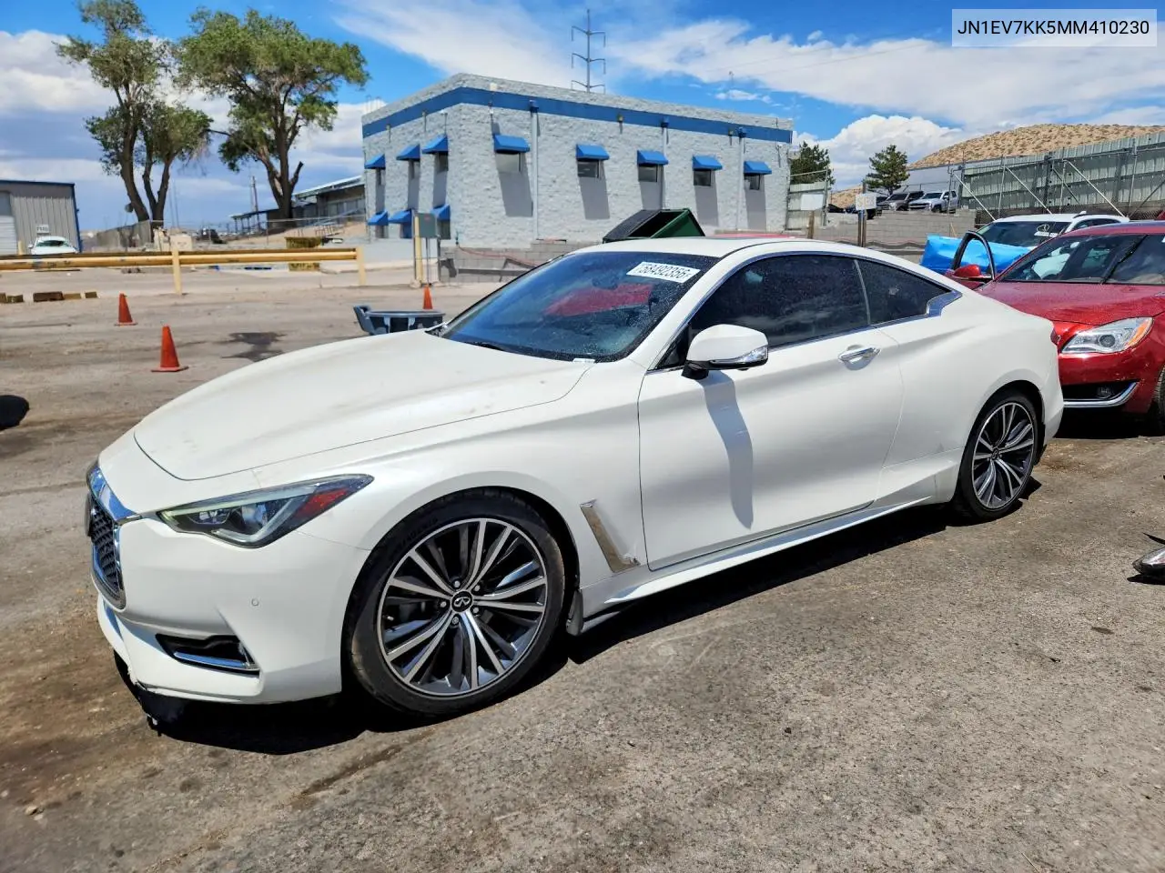 2021 Infiniti Q60 Luxe VIN: JN1EV7KK5MM410230 Lot: 58492356