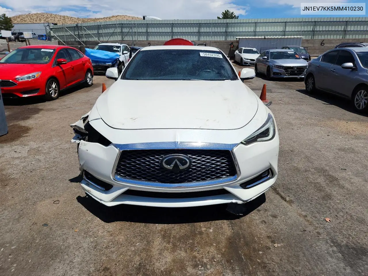 2021 Infiniti Q60 Luxe VIN: JN1EV7KK5MM410230 Lot: 58492356