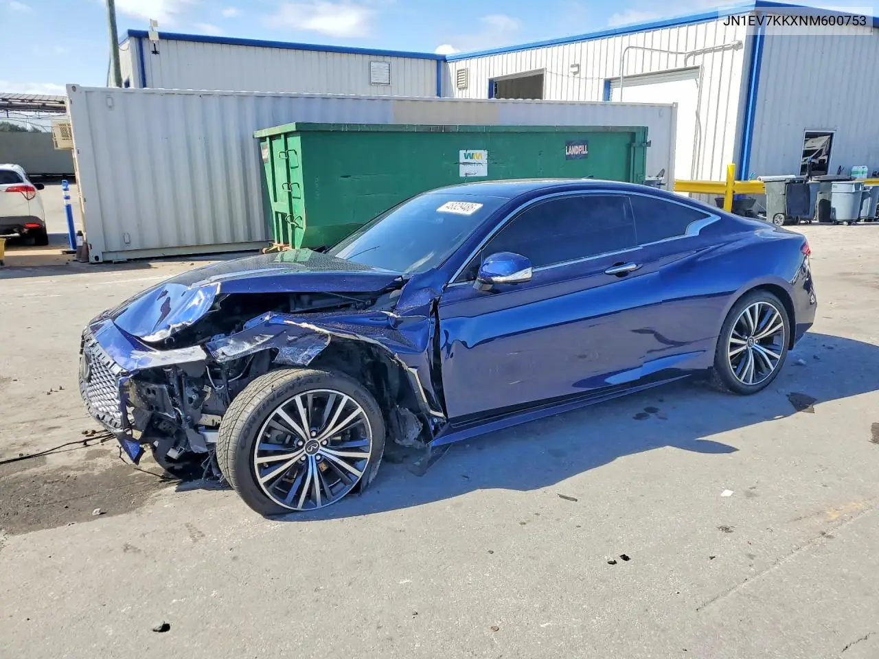 2022 Infiniti Q60 3.0T Luxe VIN: JN1EV7KKXNM600753 Lot: 48329486