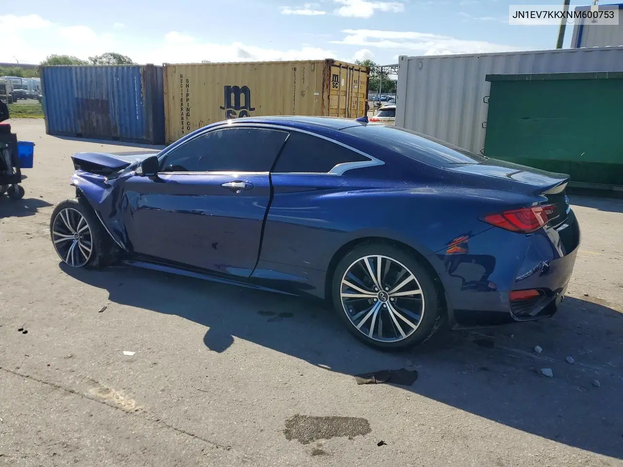 2022 Infiniti Q60 3.0T Luxe VIN: JN1EV7KKXNM600753 Lot: 48329486