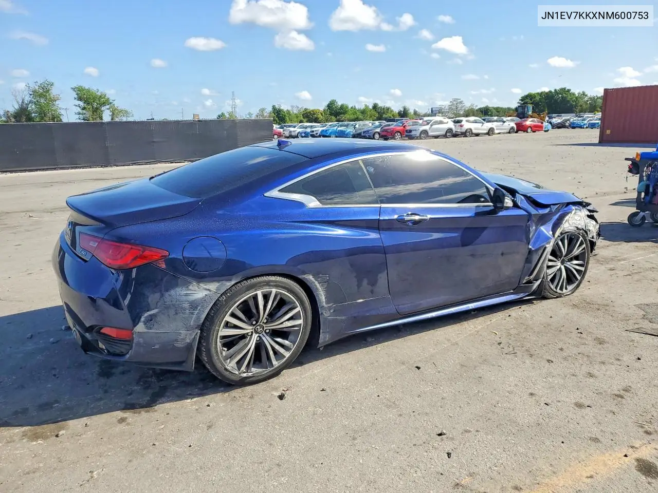 2022 Infiniti Q60 3.0T Luxe VIN: JN1EV7KKXNM600753 Lot: 48329486