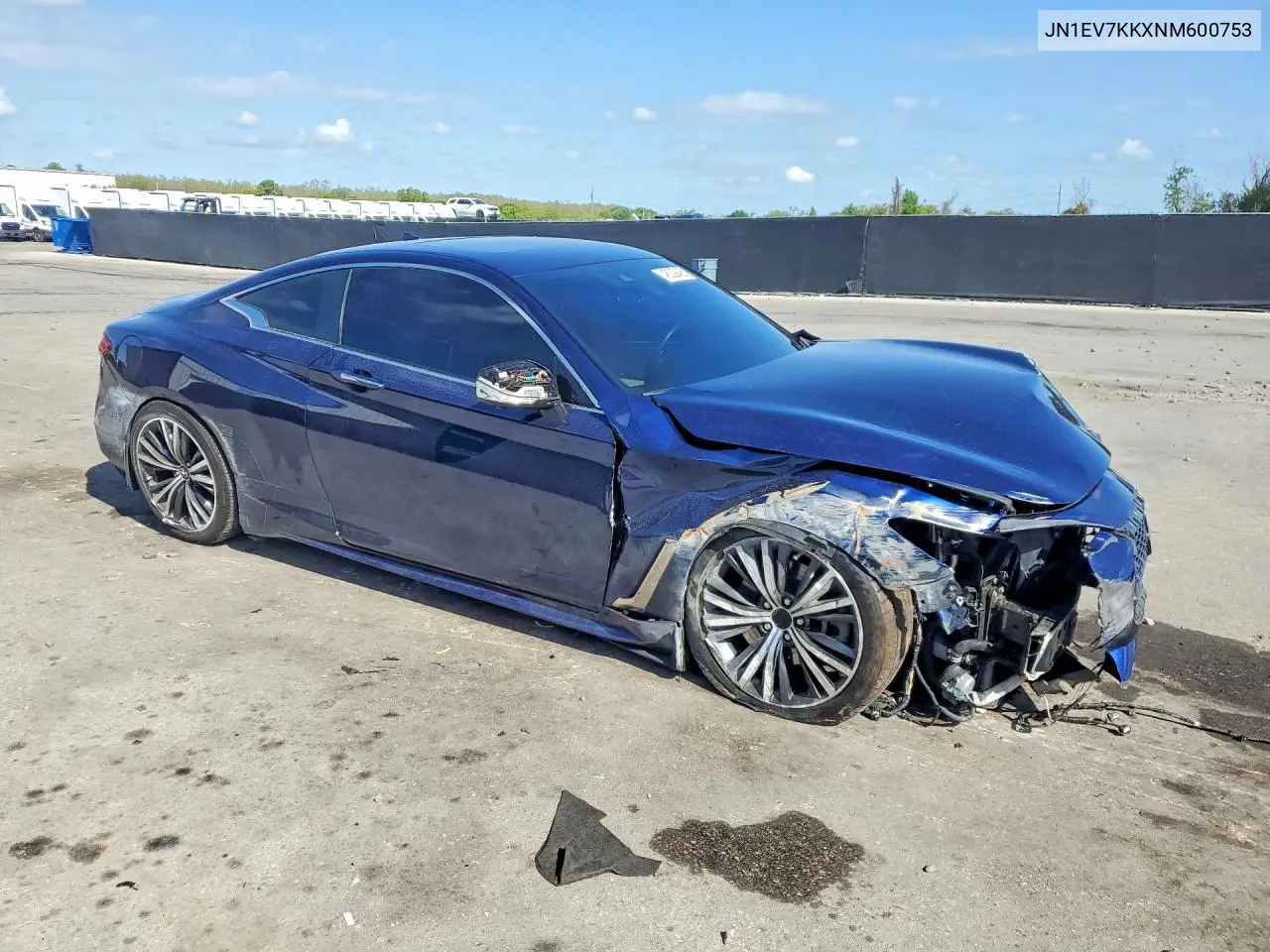 2022 Infiniti Q60 3.0T Luxe VIN: JN1EV7KKXNM600753 Lot: 48329486