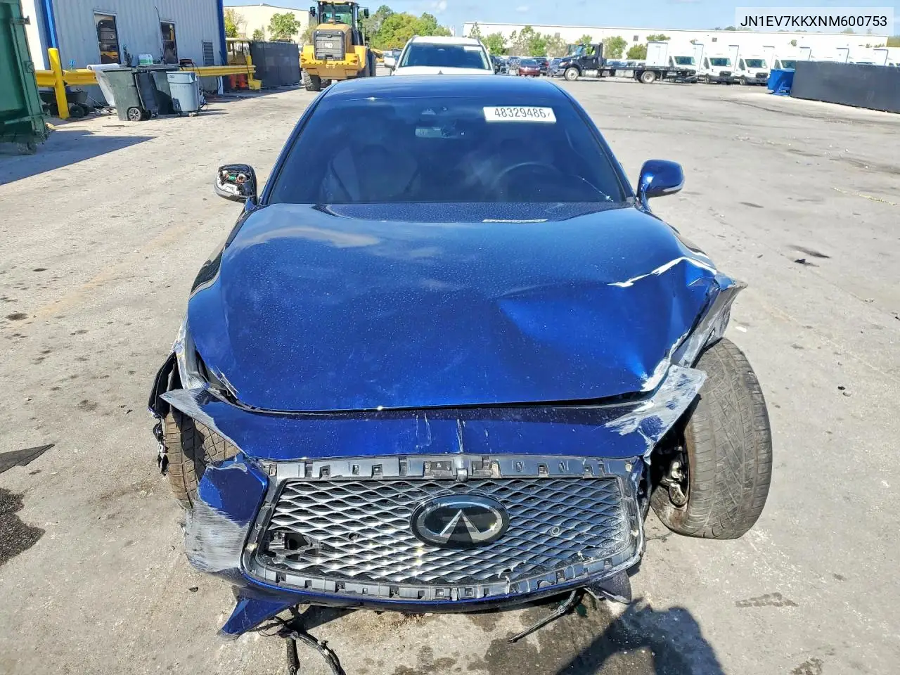 2022 Infiniti Q60 3.0T Luxe VIN: JN1EV7KKXNM600753 Lot: 48329486