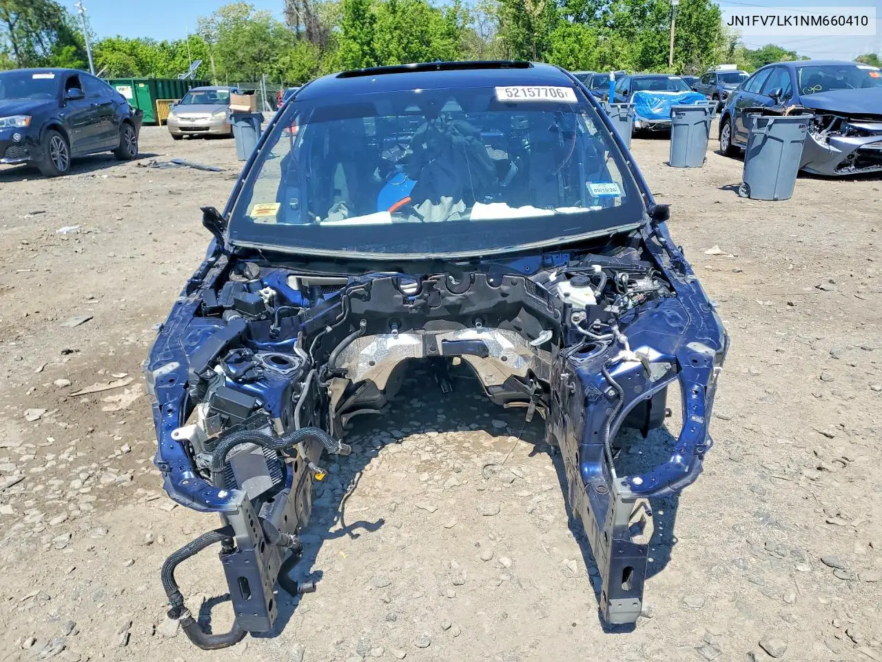 2022 Infiniti Q60 Red Sport 400 VIN: JN1FV7LK1NM660410 Lot: 52157706