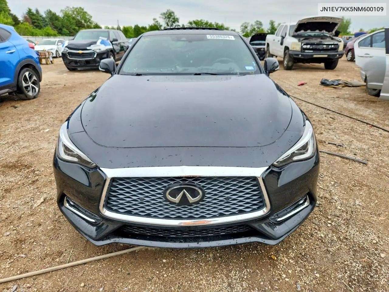 2022 Infiniti Q60 Luxe VIN: JN1EV7KK5NM600109 Lot: 55380326