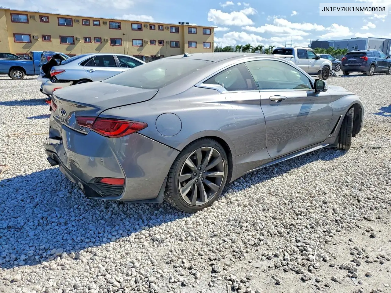 2022 Infiniti Q60 Luxe VIN: JN1EV7KK1NM600608 Lot: 57154616