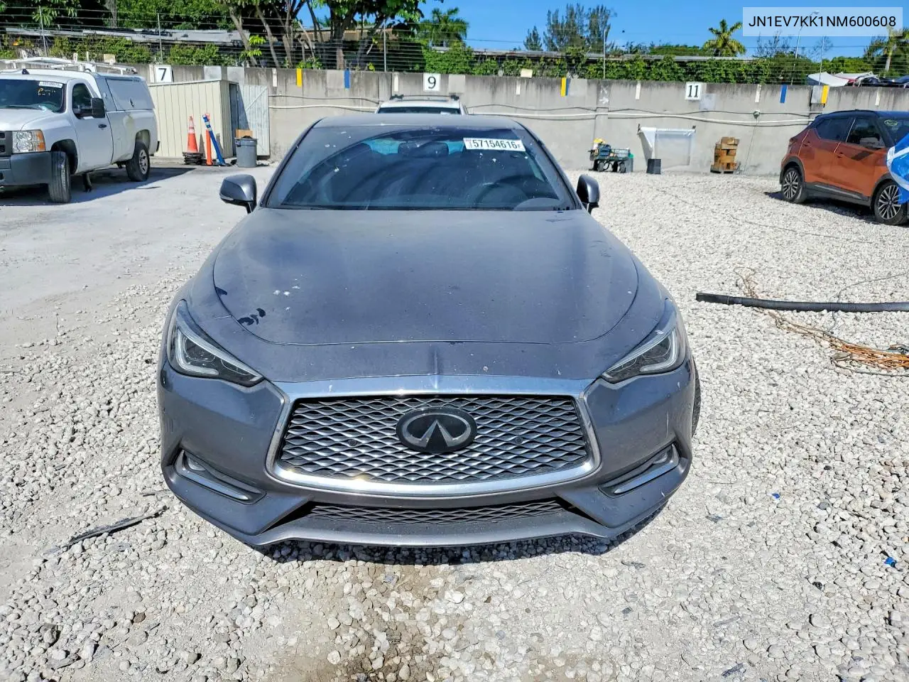2022 Infiniti Q60 Luxe VIN: JN1EV7KK1NM600608 Lot: 57154616
