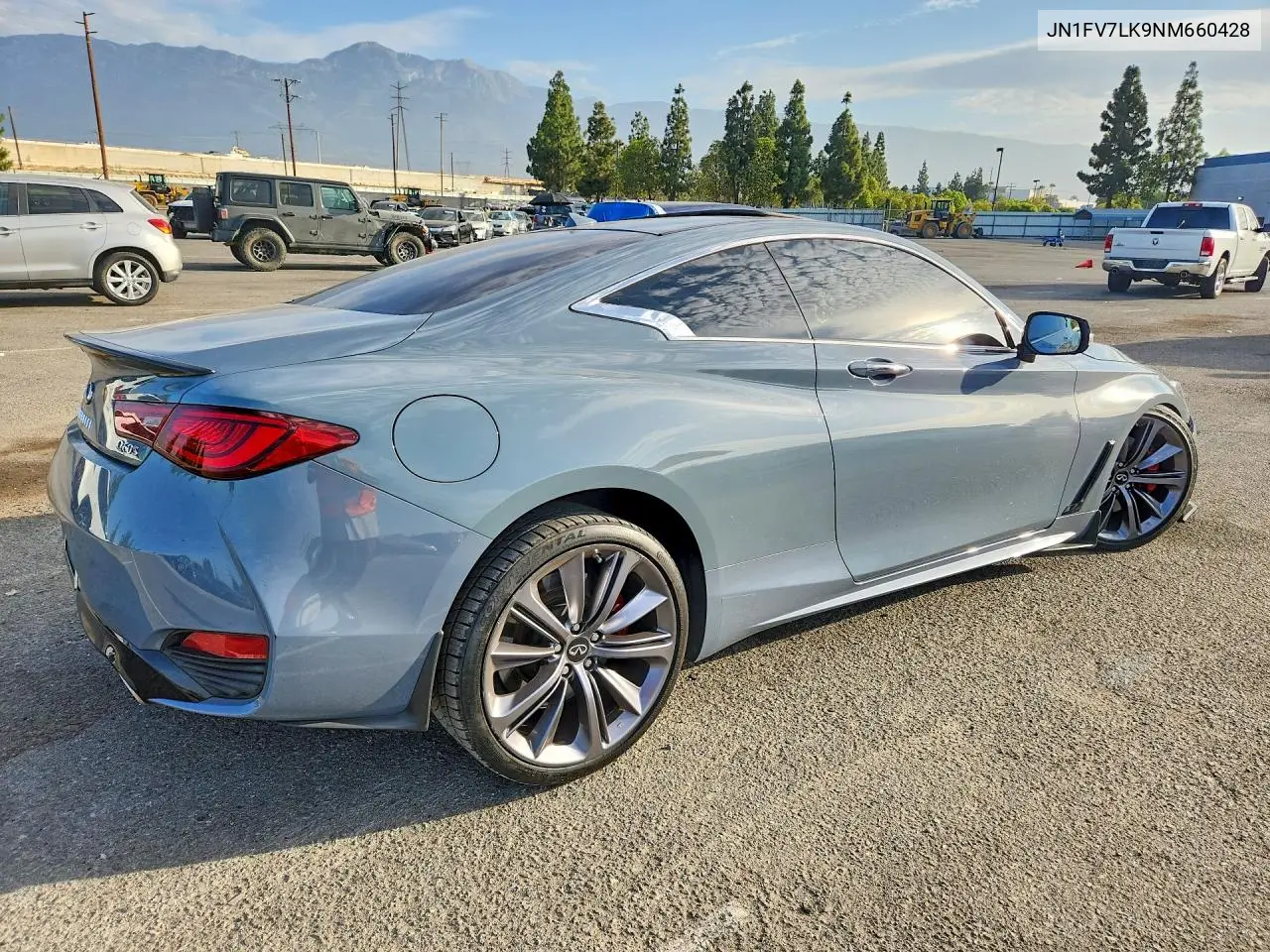 2022 Infiniti Q60 Red Sport 400 VIN: JN1FV7LK9NM660428 Lot: 61185076