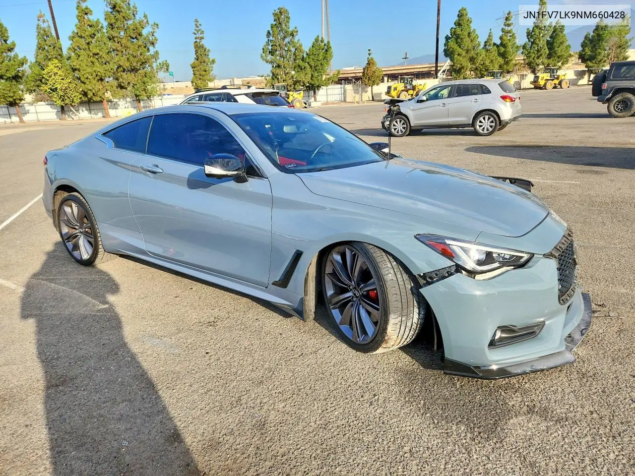 2022 Infiniti Q60 Red Sport 400 VIN: JN1FV7LK9NM660428 Lot: 61185076
