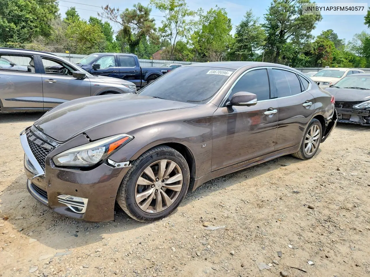 2015 Infiniti Q70 3.7 VIN: JN1BY1AP3FM540577 Lot: 59670096
