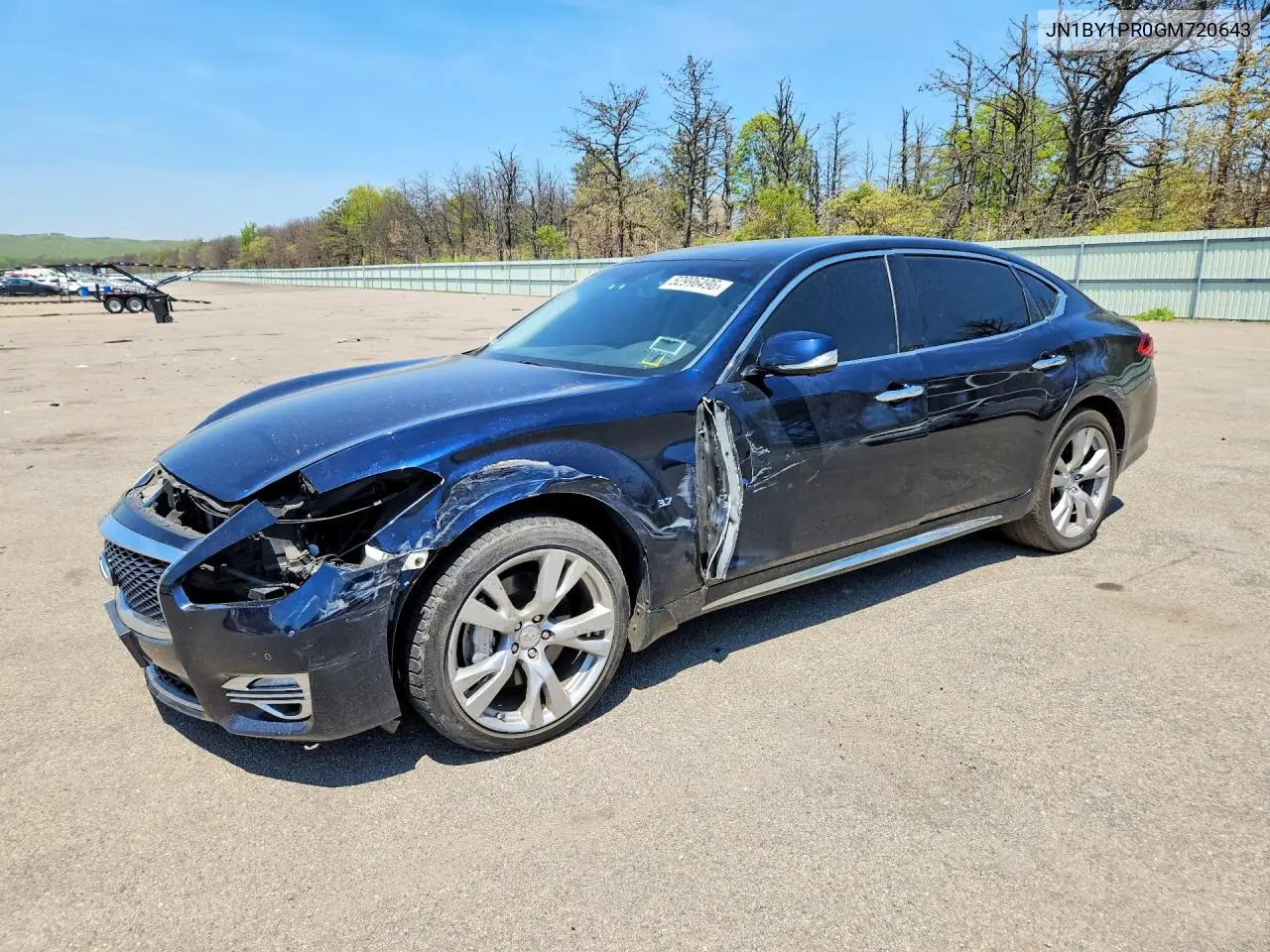 2016 Infiniti Q70L 3.7 VIN: JN1BY1PR0GM720643 Lot: 52996496