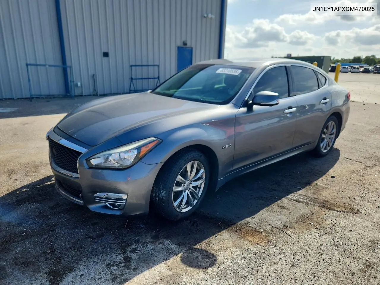 2016 Infiniti Q70 Hybrid VIN: JN1EY1APXGM470025 Lot: 62210536