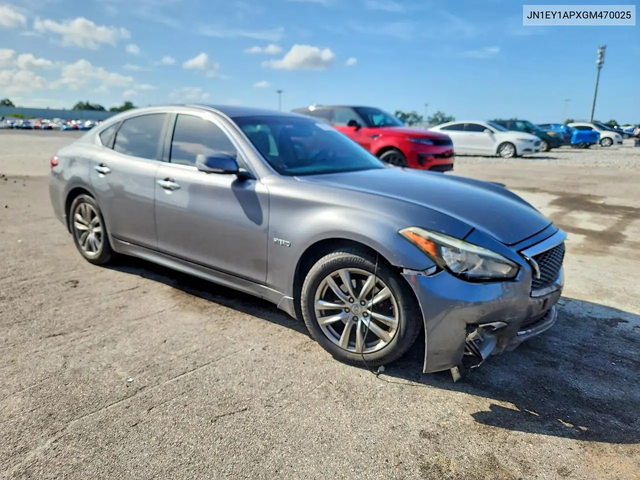 2016 Infiniti Q70 Hybrid VIN: JN1EY1APXGM470025 Lot: 62210536