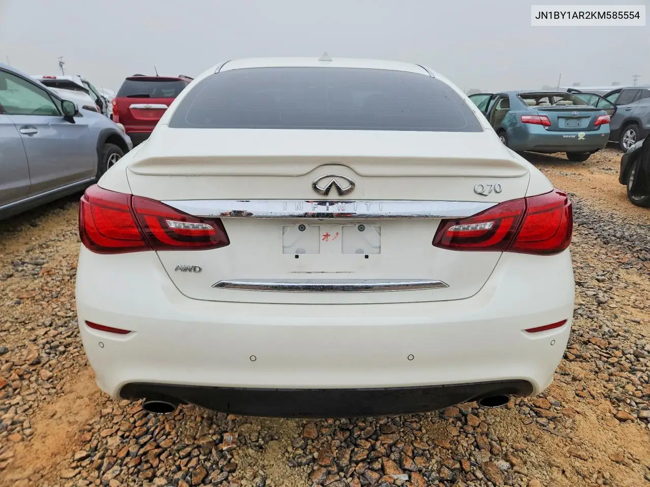 2019 Infiniti Q70 3.7 Luxe VIN: JN1BY1AR2KM585554 Lot: 54353346