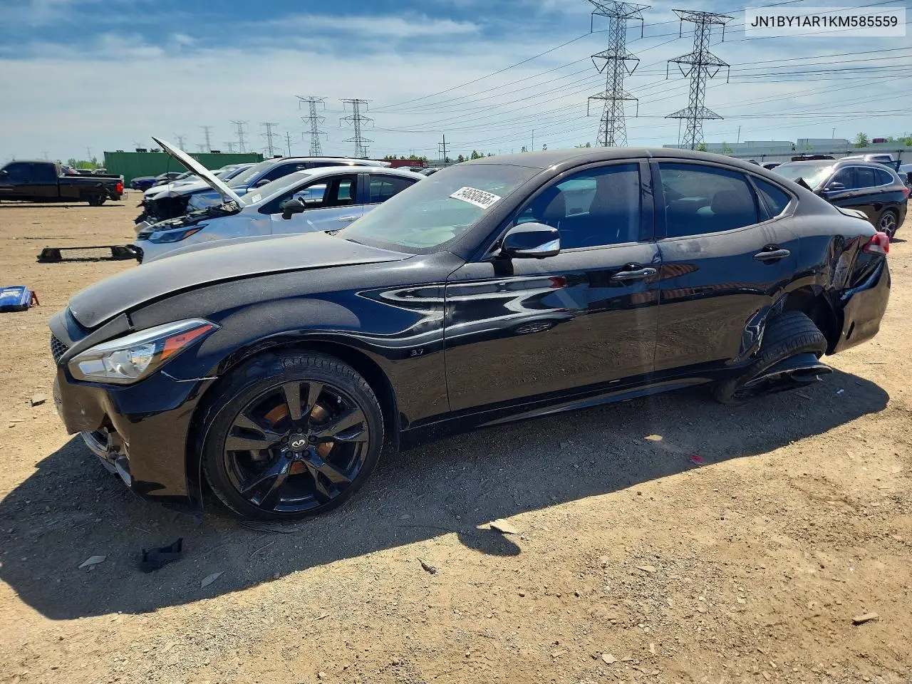 2019 Infiniti Q70 3.7 Luxe VIN: JN1BY1AR1KM585559 Lot: 54650656
