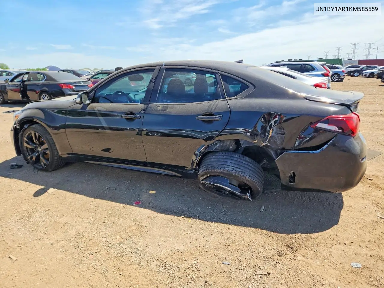 2019 Infiniti Q70 3.7 Luxe VIN: JN1BY1AR1KM585559 Lot: 54650656