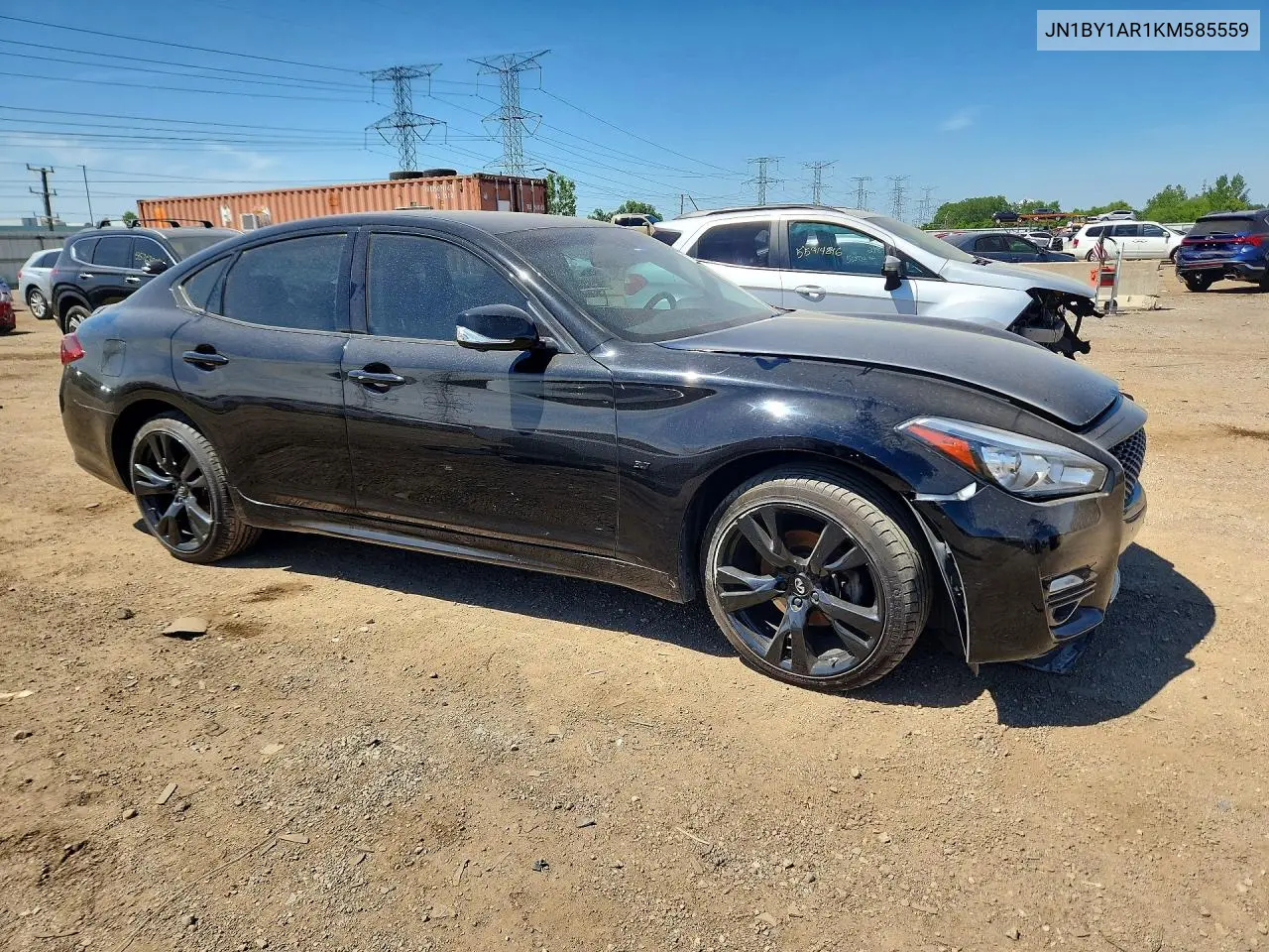 2019 Infiniti Q70 3.7 Luxe VIN: JN1BY1AR1KM585559 Lot: 54650656