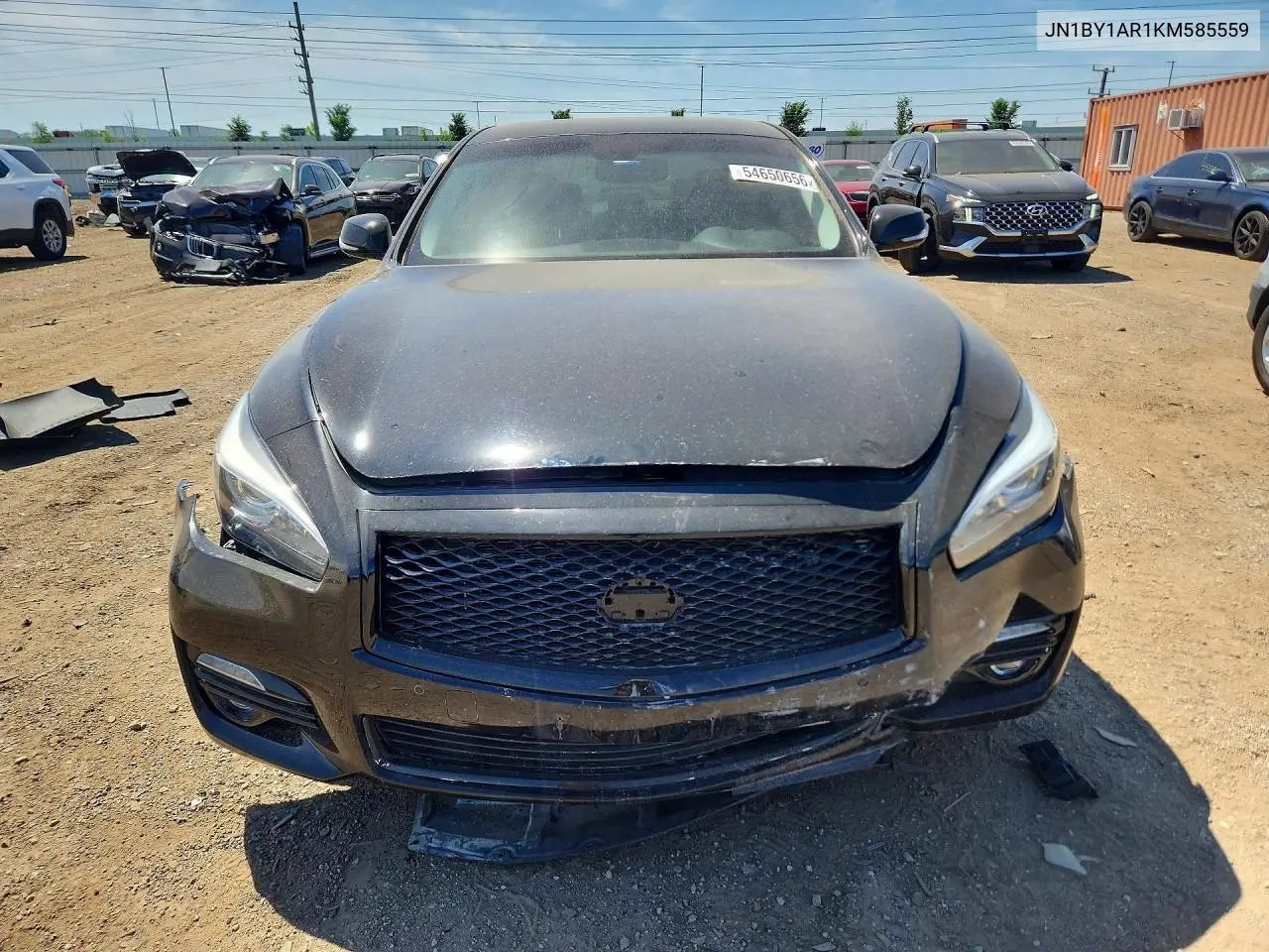 2019 Infiniti Q70 3.7 Luxe VIN: JN1BY1AR1KM585559 Lot: 54650656