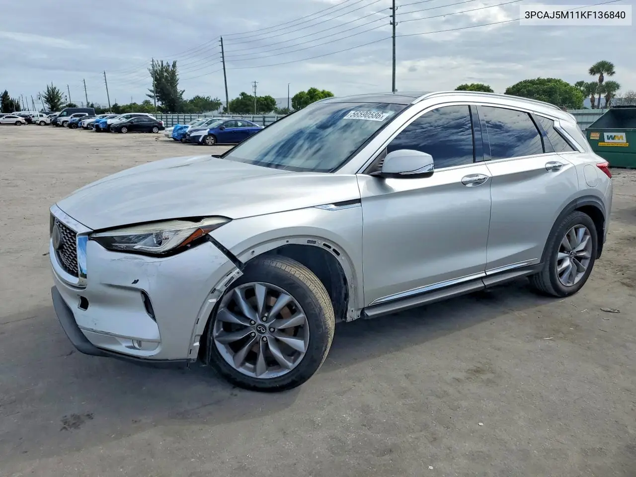 2019 Infiniti Qx50 Luxe VIN: 3PCAJ5M11KF136840 Lot: 56590586