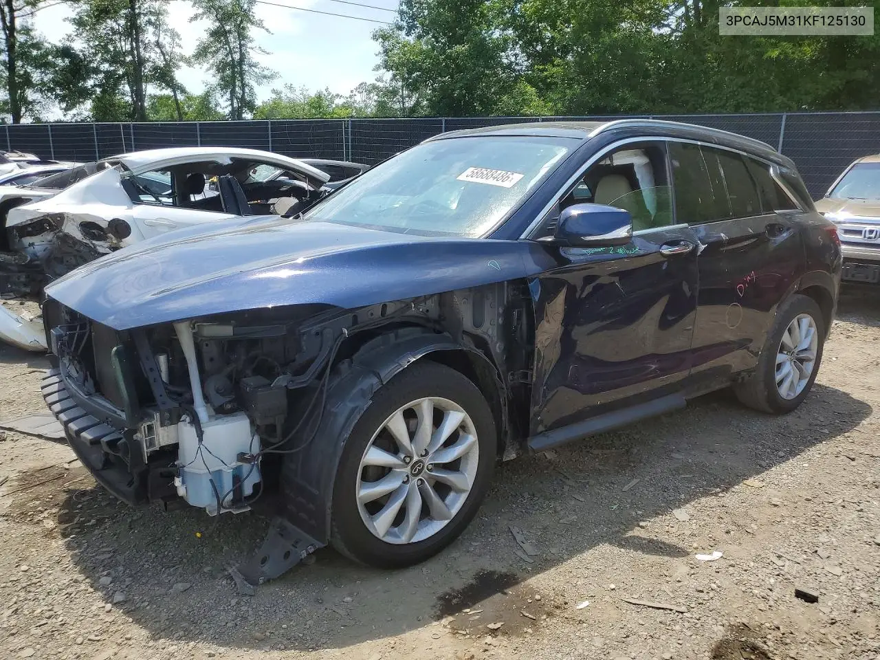 2019 Infiniti Qx50 Luxe VIN: 3PCAJ5M31KF125130 Lot: 58688486