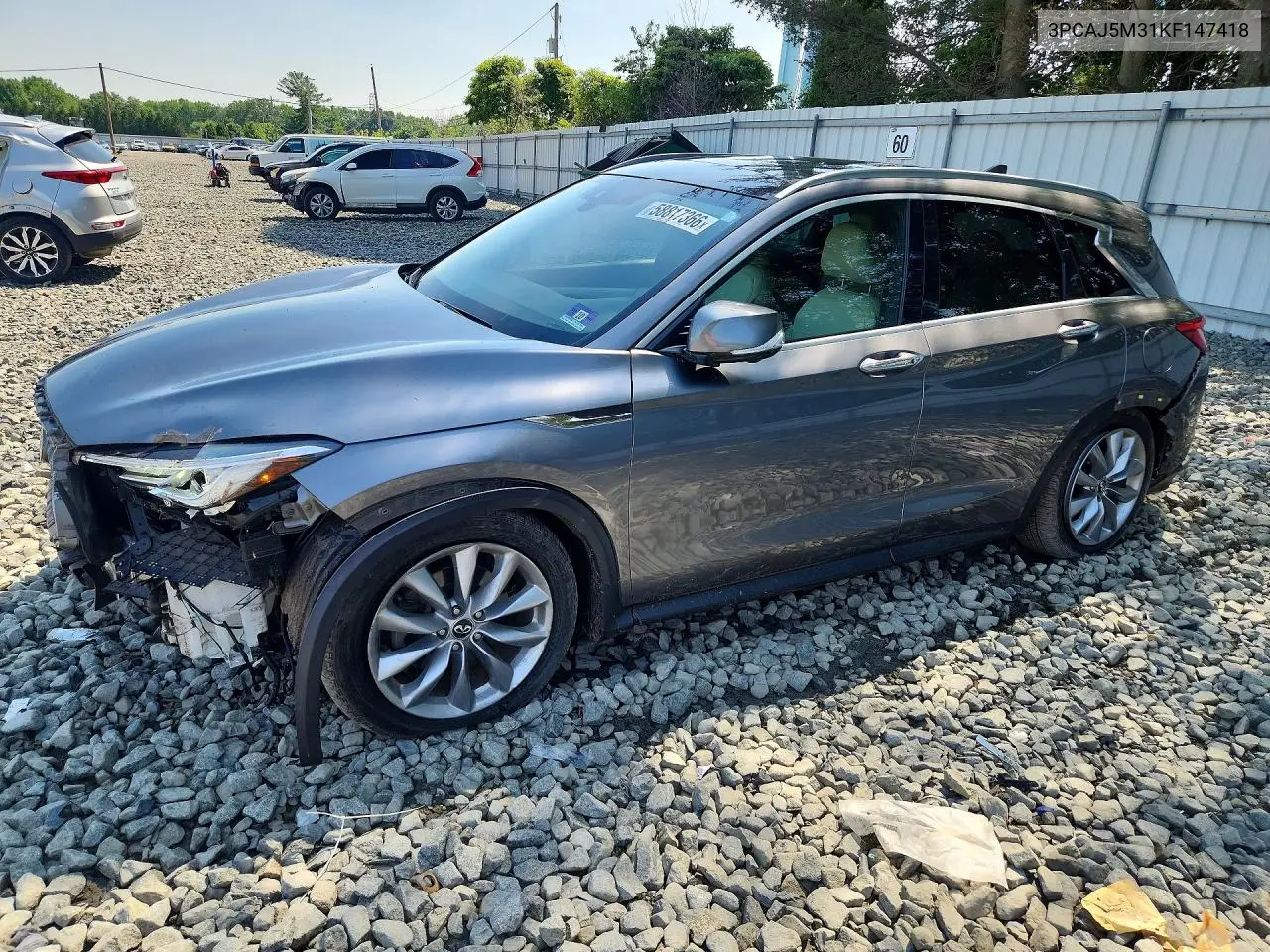 2019 Infiniti Qx50 Essential VIN: 3PCAJ5M31KF147418 Lot: 58817366