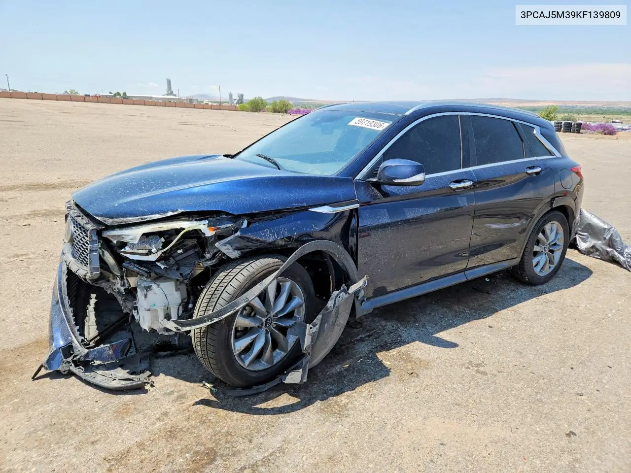 2019 Infiniti Qx50 Luxe VIN: 3PCAJ5M39KF139809 Lot: 59719306