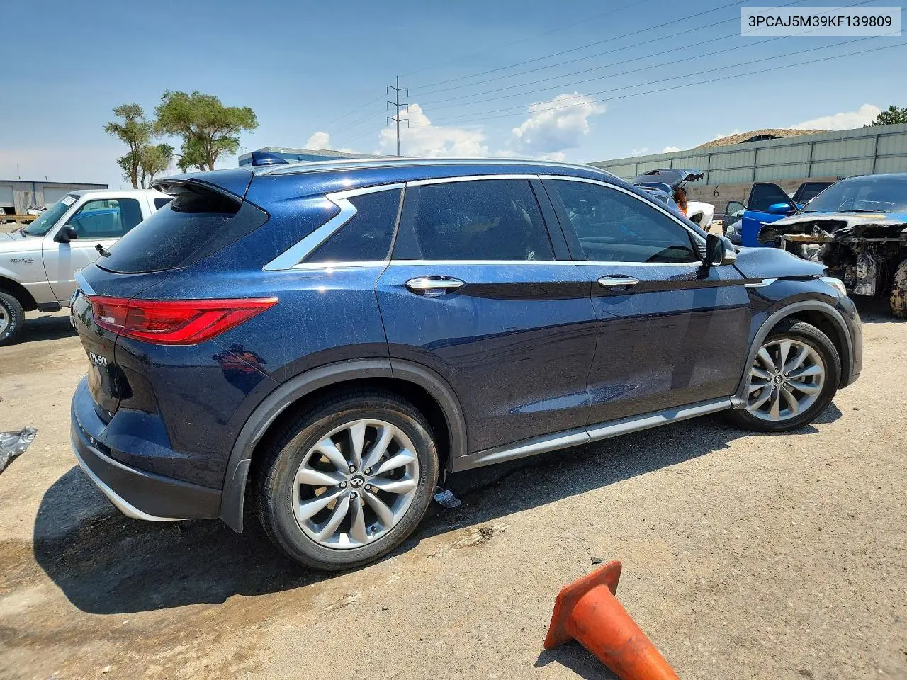 2019 Infiniti Qx50 Luxe VIN: 3PCAJ5M39KF139809 Lot: 59719306