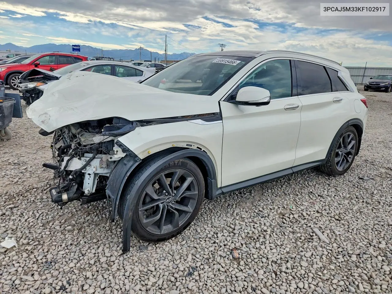 2019 Infiniti Qx50 Essential VIN: 3PCAJ5M33KF102917 Lot: 59915466