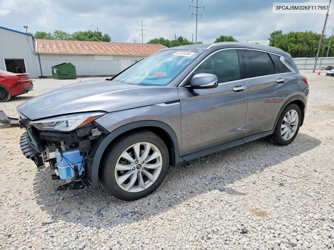2019 Infiniti Qx50 Luxe VIN: 3PCAJ5M32KF117957 Lot: 60185396