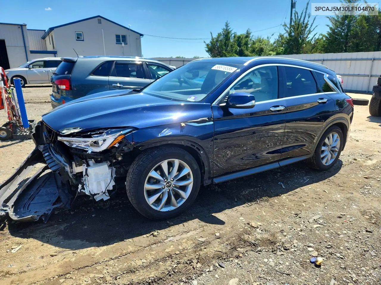2020 Infiniti Qx50 Luxe VIN: 3PCAJ5M30LF104870 Lot: 58616586