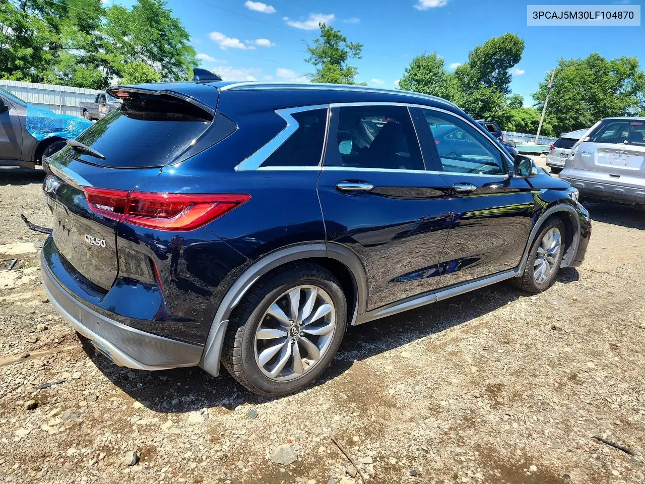 2020 Infiniti Qx50 Luxe VIN: 3PCAJ5M30LF104870 Lot: 58616586