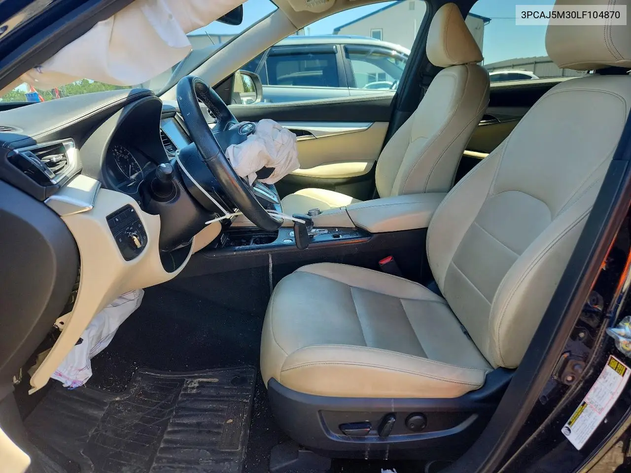 2020 Infiniti Qx50 Luxe VIN: 3PCAJ5M30LF104870 Lot: 58616586