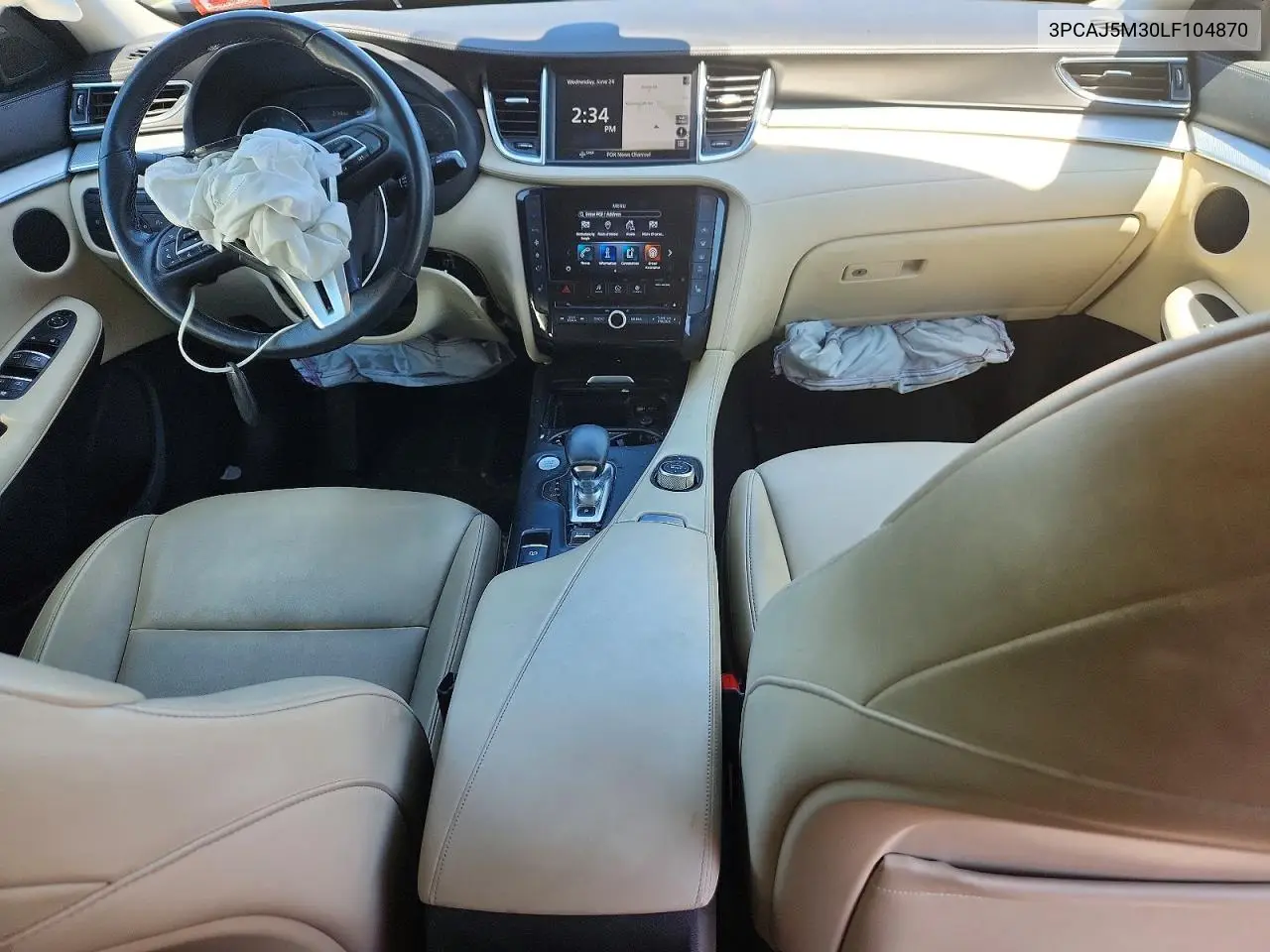 2020 Infiniti Qx50 Luxe VIN: 3PCAJ5M30LF104870 Lot: 58616586