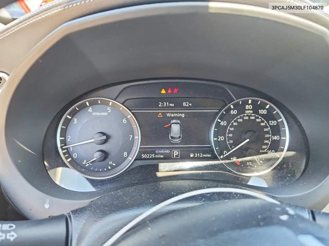 2020 Infiniti Qx50 Luxe VIN: 3PCAJ5M30LF104870 Lot: 58616586