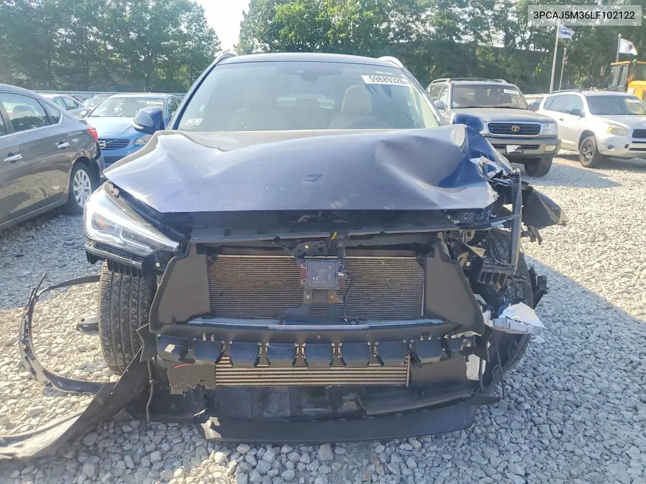 2020 Infiniti Qx50 Luxe VIN: 3PCAJ5M36LF102122 Lot: 59889326