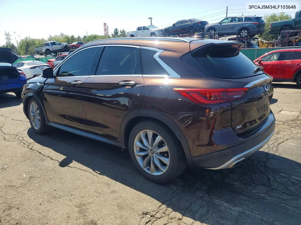 2020 Infiniti Qx50 Luxe VIN: 3PCAJ5M34LF105648 Lot: 60998486