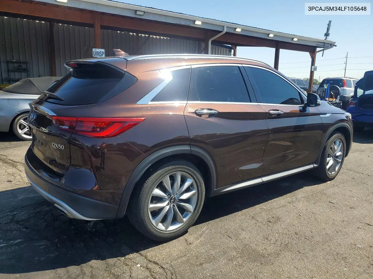 2020 Infiniti Qx50 Luxe VIN: 3PCAJ5M34LF105648 Lot: 60998486